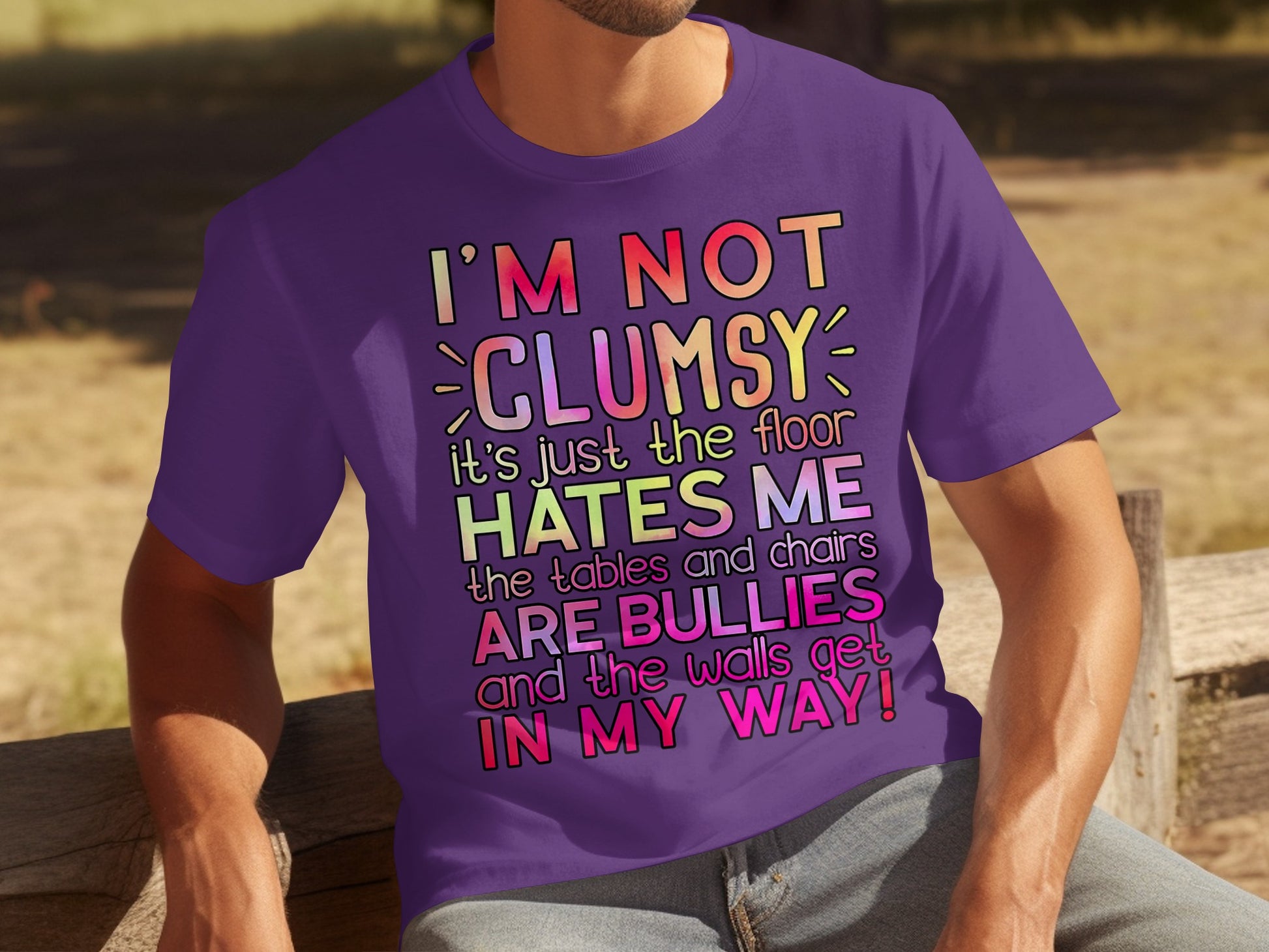 I'm Not Clumsy the Floor Hates Me Humorous T-Shirt
