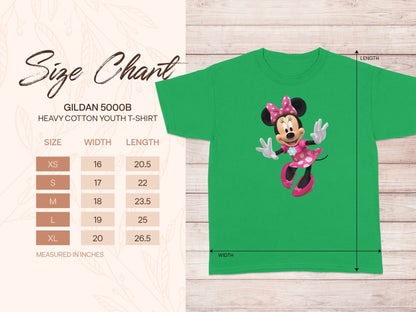 Green Minnie Mouse Character Youth T-Shirt product type