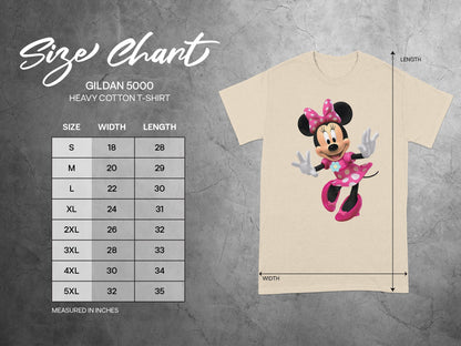 Minnie Mouse Size Chart Measured IN INCHES product type