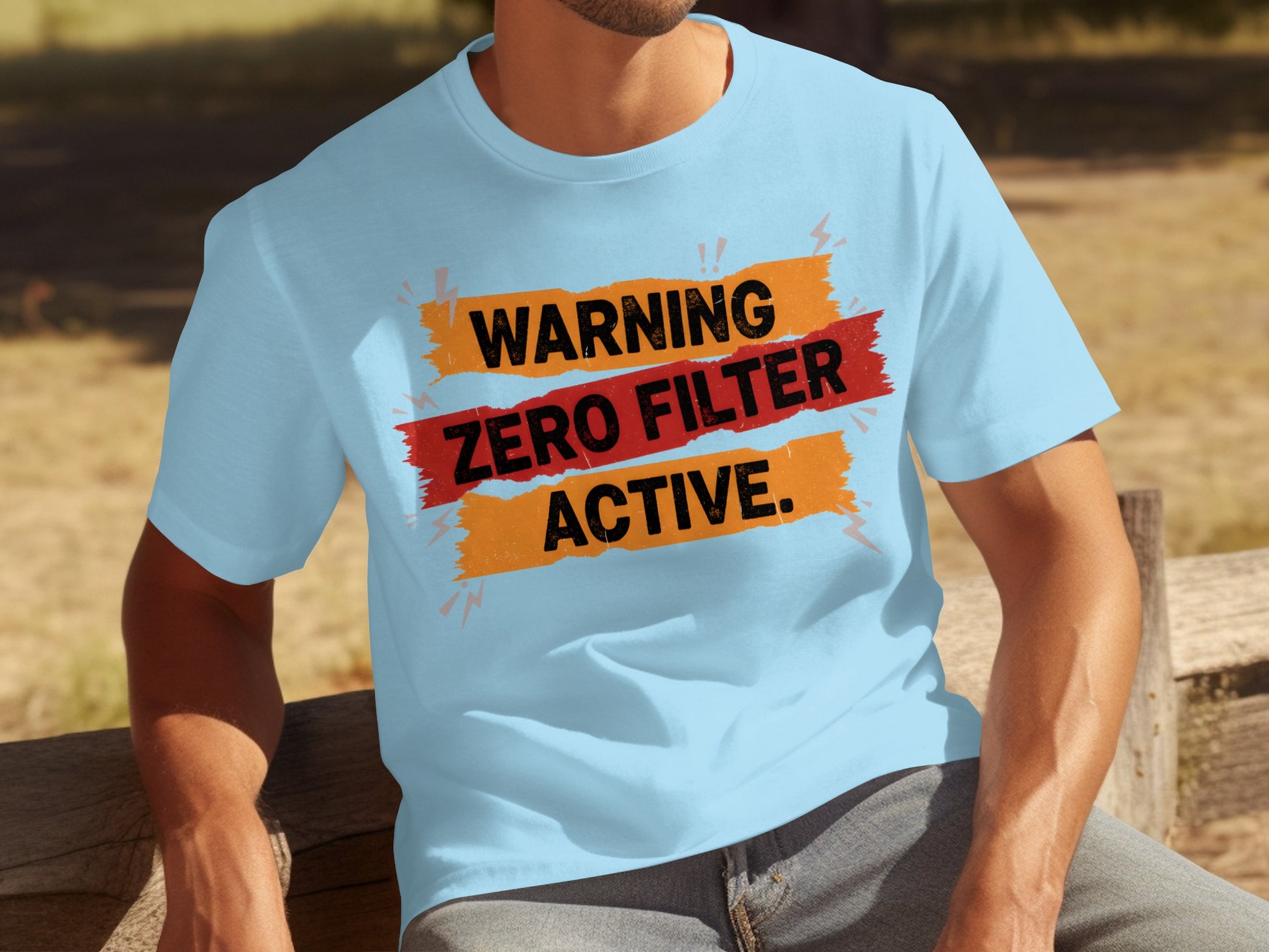 Warning Zero Filter Active Graphic T-Shirt