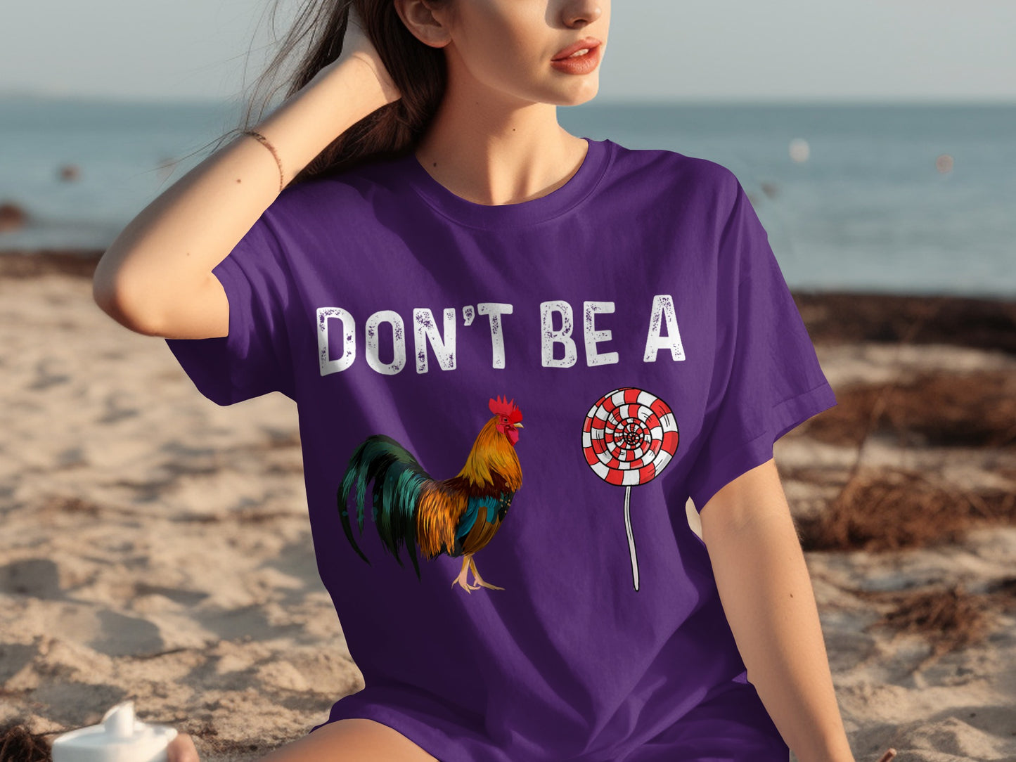 Don't Be A Rooster And Lollipop Graphic T-Shirt