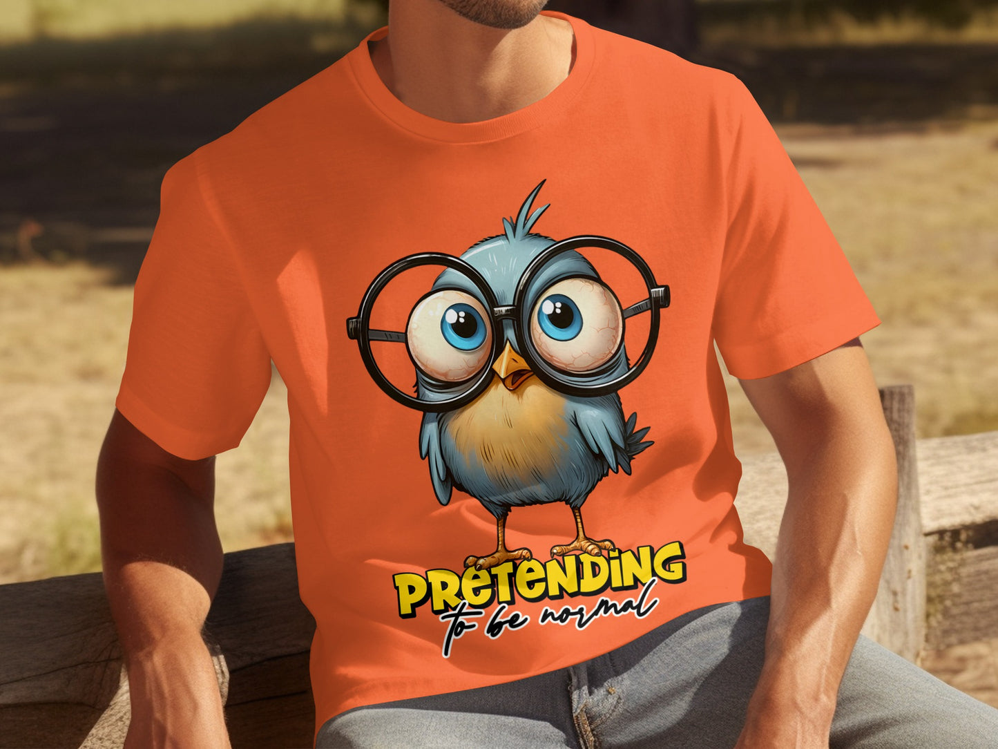Funny Cute Nerdy Owl Pretending to Be Normal T-Shirt