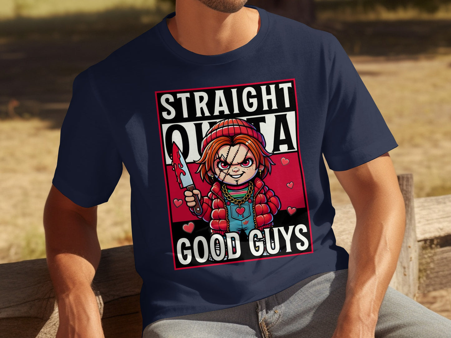 Straight Outta Good Guys Graphic T-Shirt