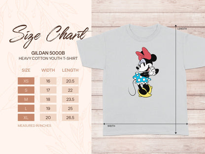 GILDAN 5000B Minnie Mouse Youth T-Shirt Sizing product type