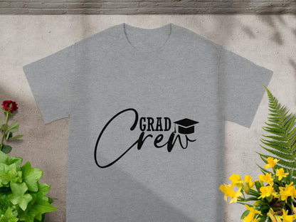 Grad Crew T-Shirt with Graduation Cap Design