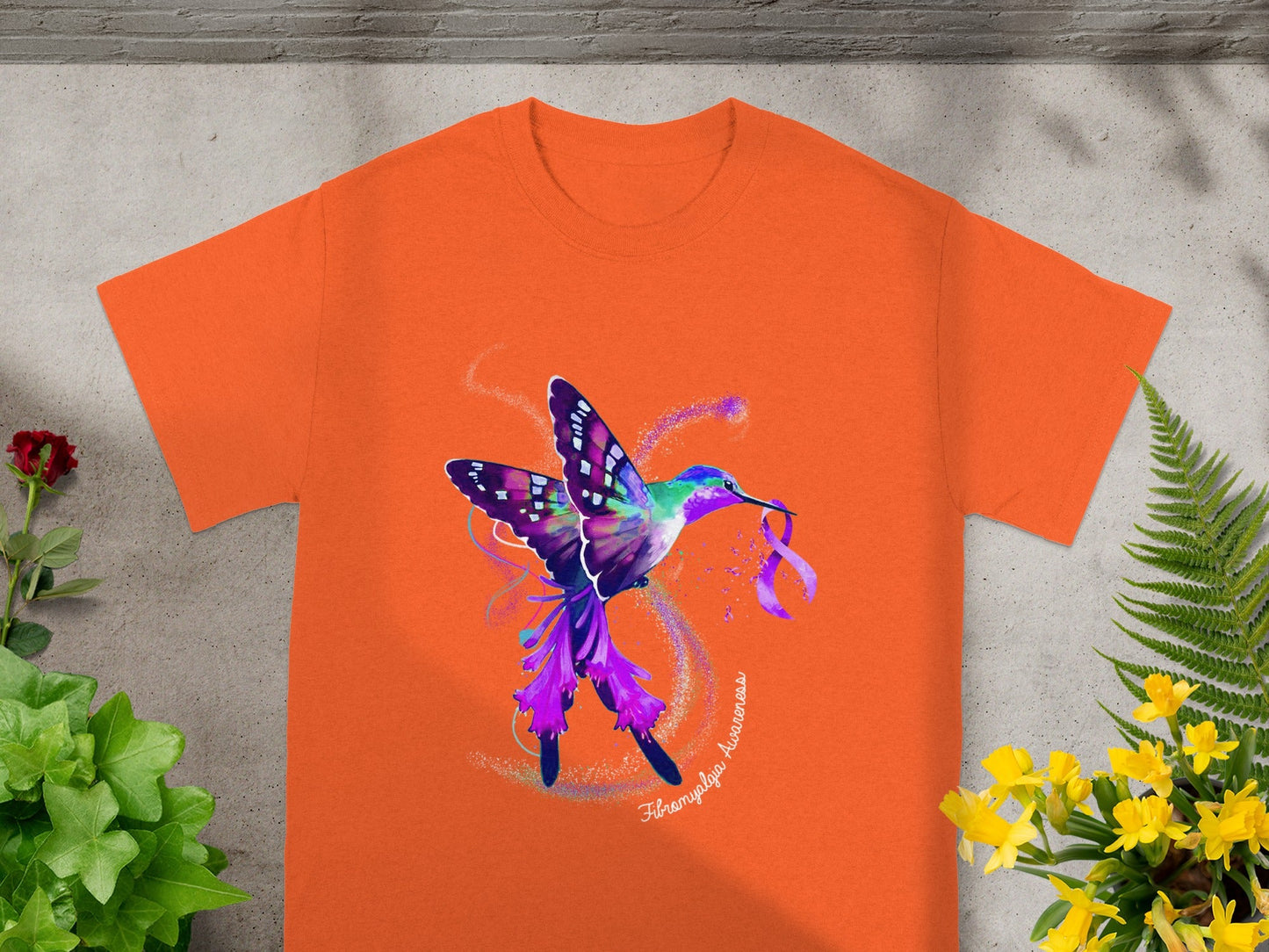 Colorful Hummingbird and Butterfly T-shirt Design Product