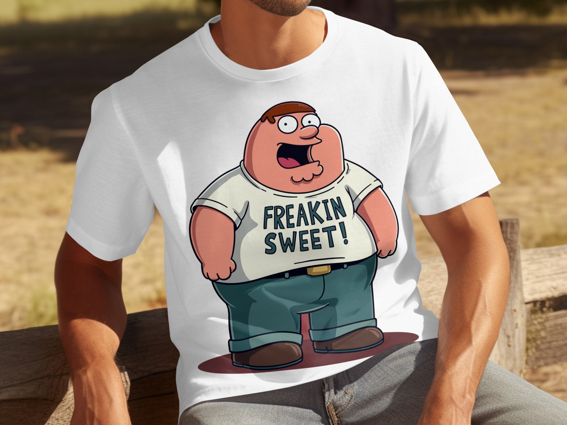 Freakin Sweet Animated Character Graphic T-Shirt