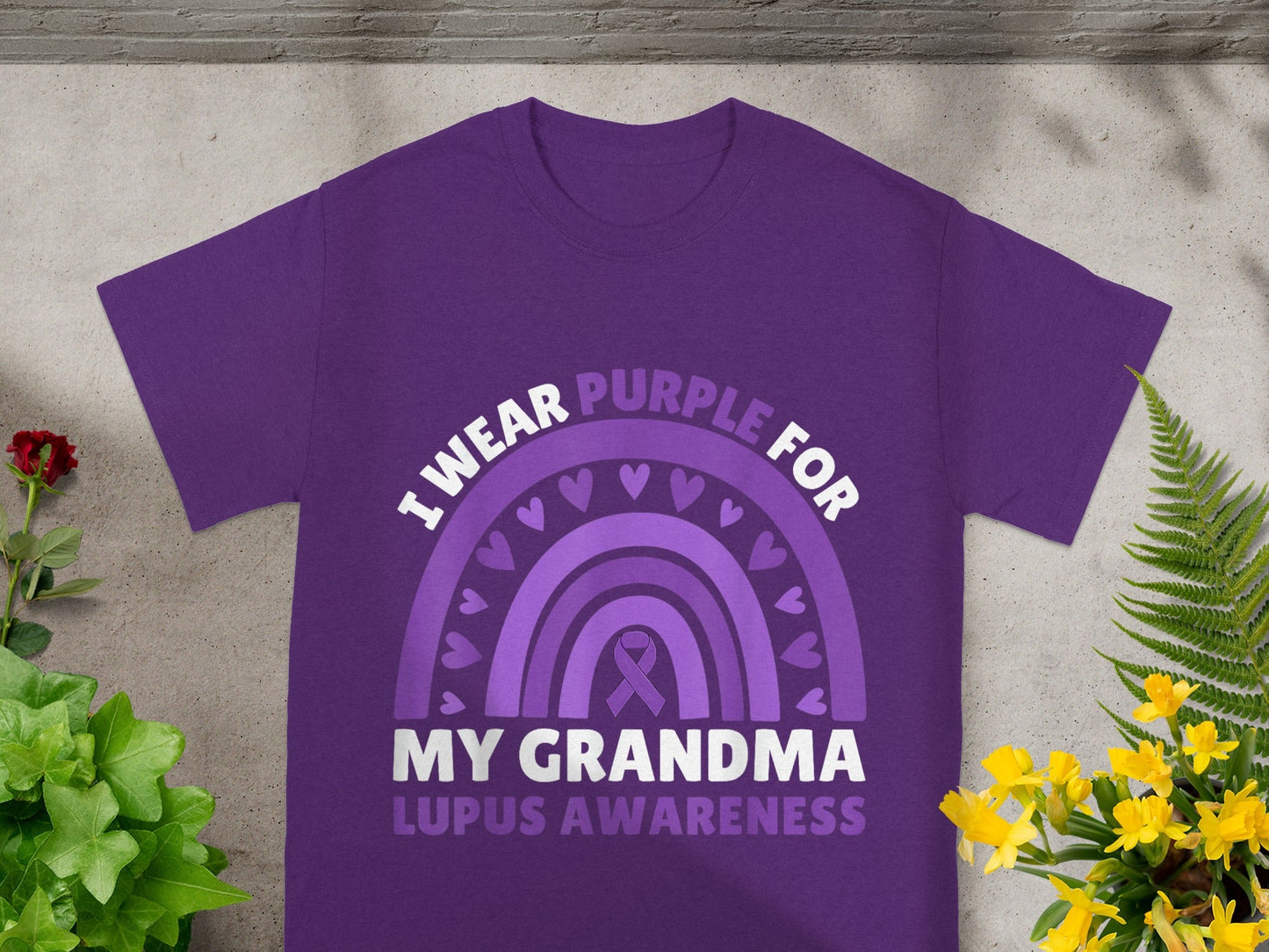 I Wear Purple For My Grandma Lupus Awareness Shirt