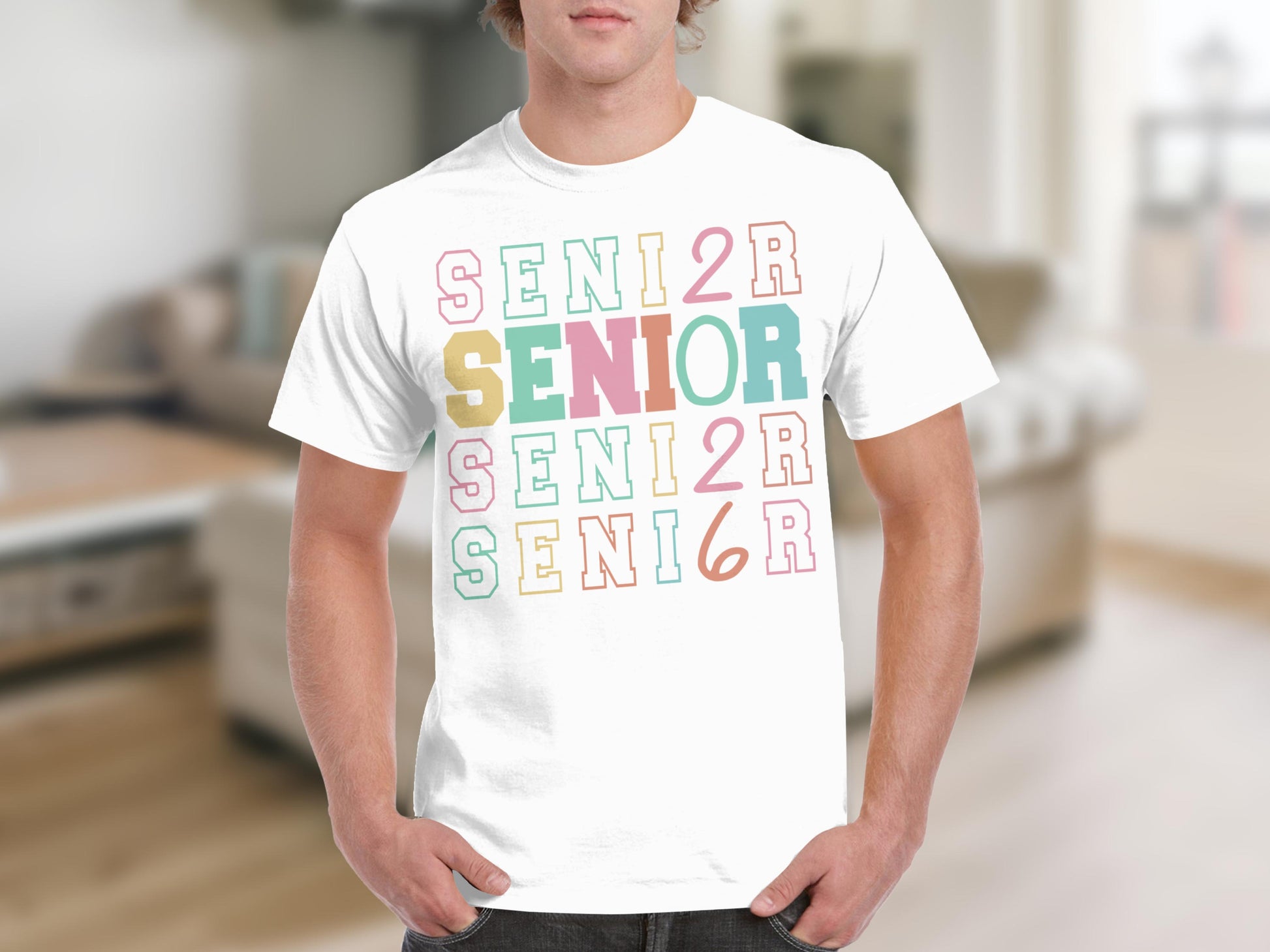 Colorful Multicolor Senior Graduation T-Shirt Fashion Top