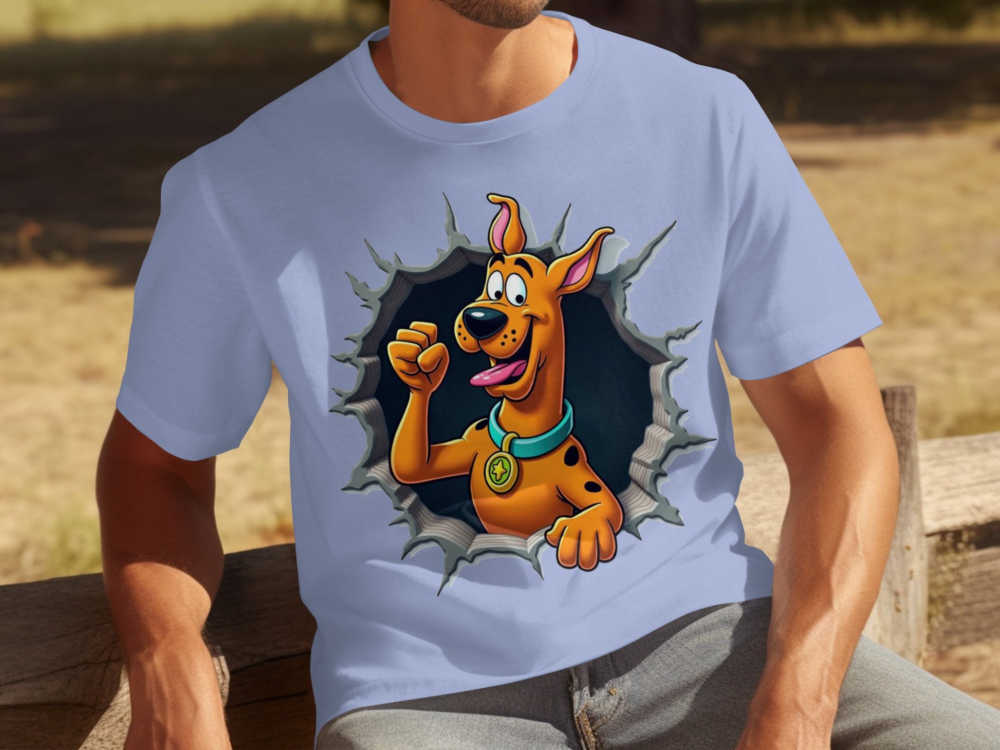 Fun Cartoon Dog Graphic Short Sleeve T-Shirt