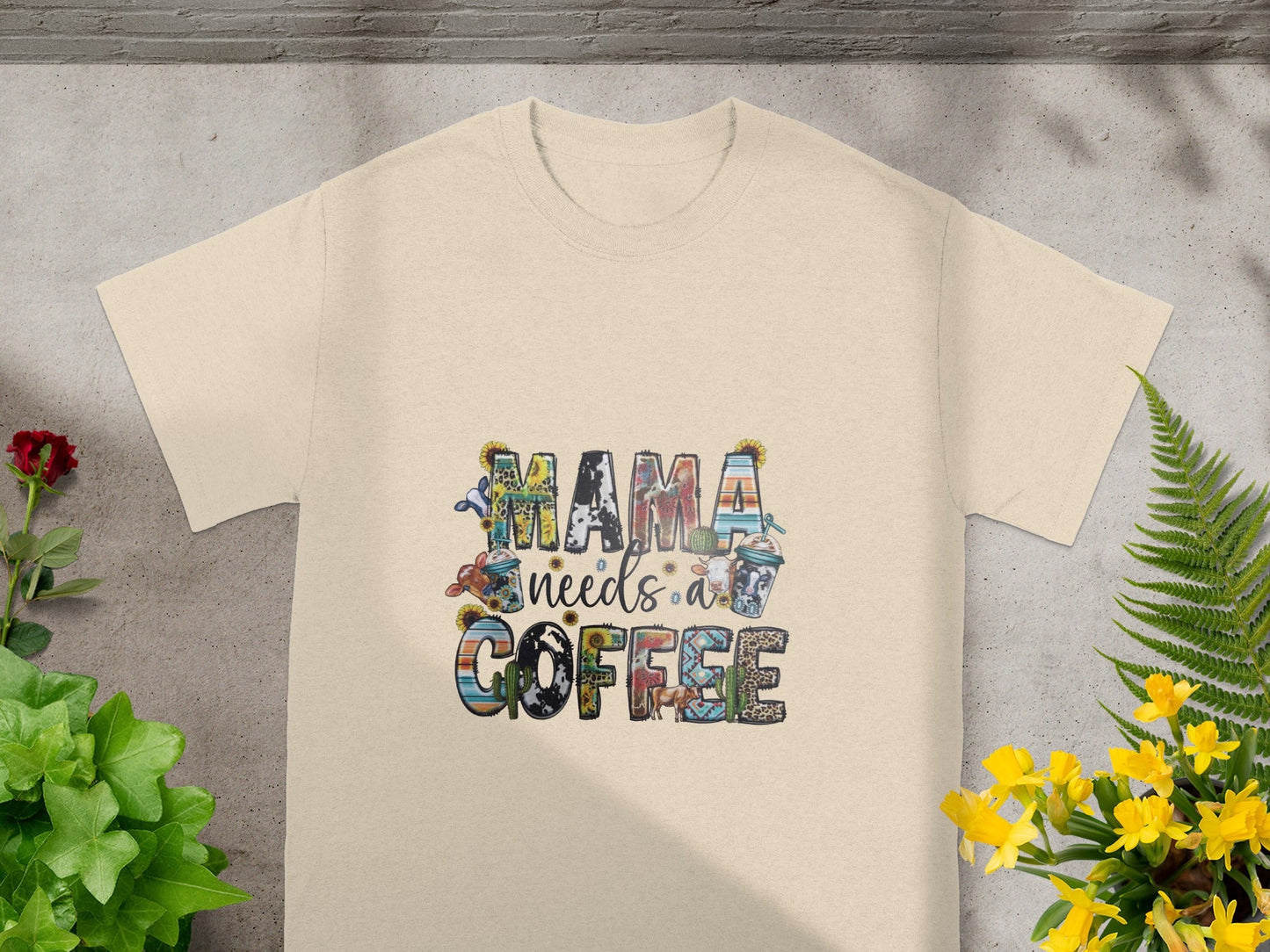 MAMA Needs A Coffee T-Shirt Fun and Relaxed Mom's Day Shirt