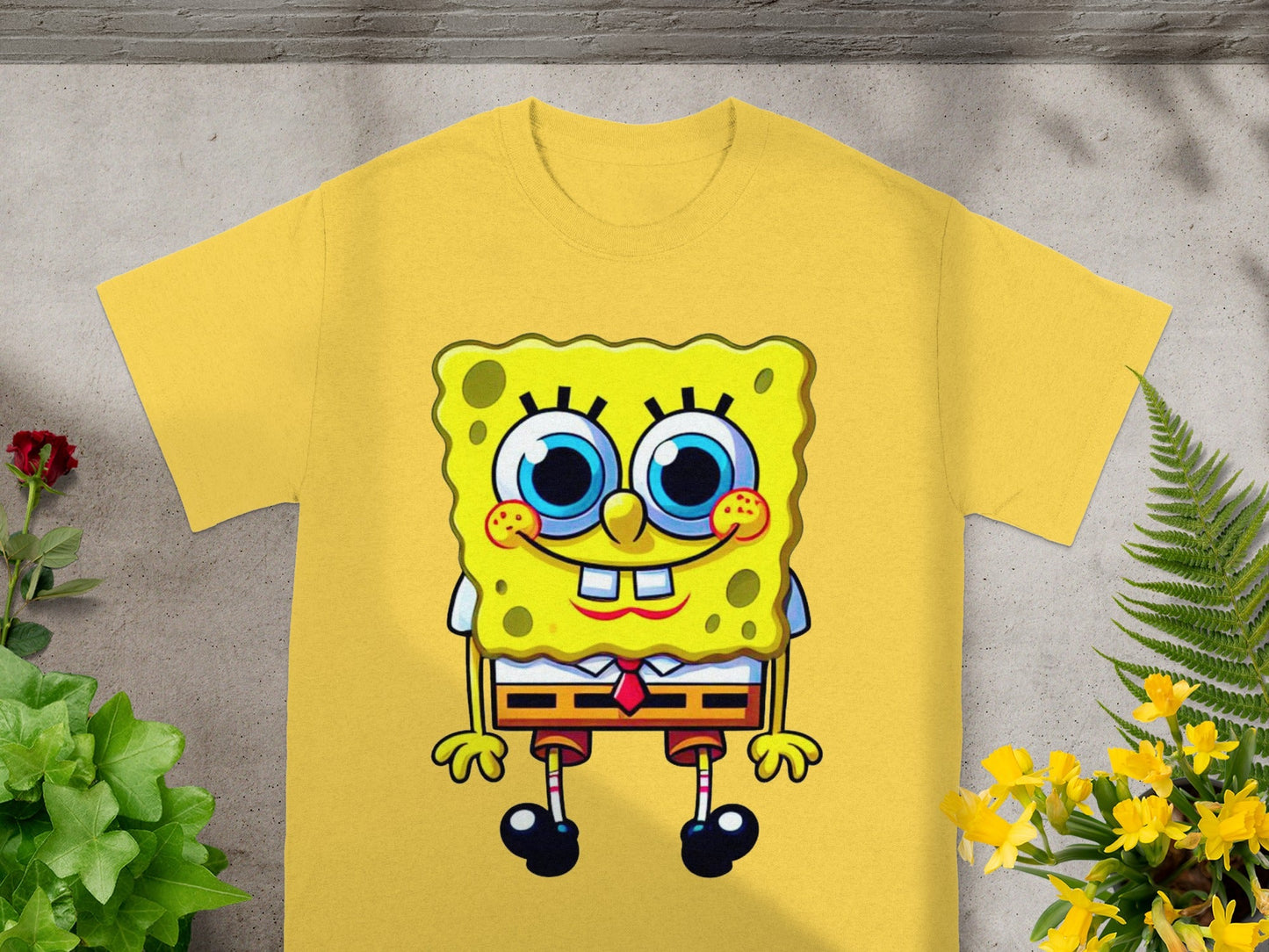 Fun Spongebob Cartoon Character Print T-Shirt product