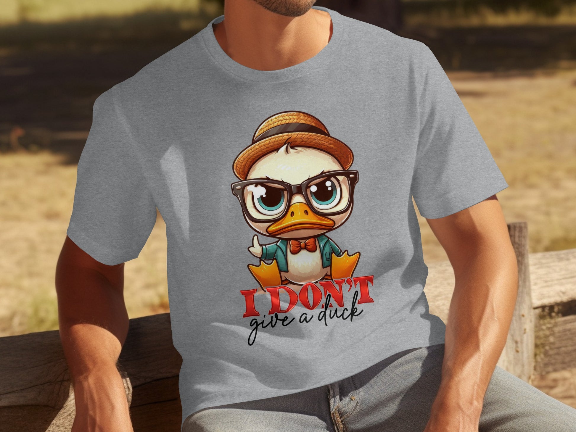I Don't Give A Duck Funny Duck Graphic T-Shirt