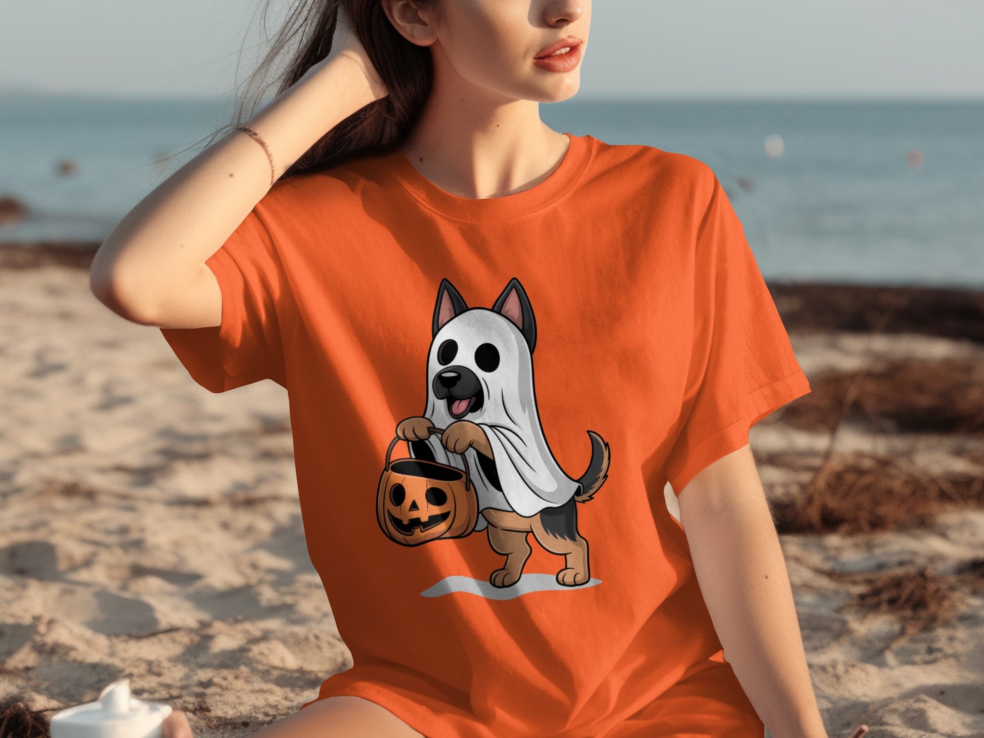Cute Halloween Dog Ghost Trick or Treat T-Shirt