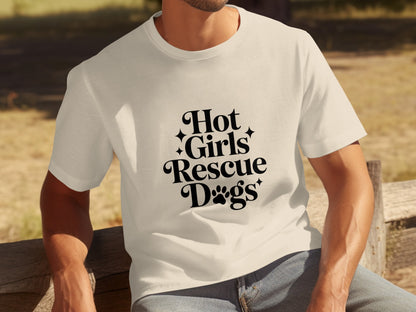 Hot Girls Rescue Dogs Stylish Statement T-shirt