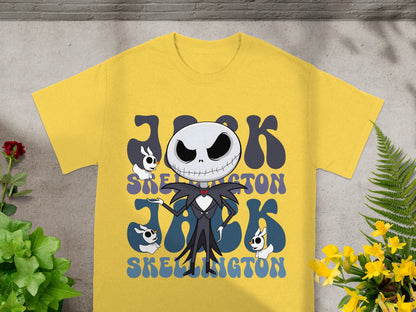 Yellow t-shirt with Jack Skellington and "Jack Skellington" text.