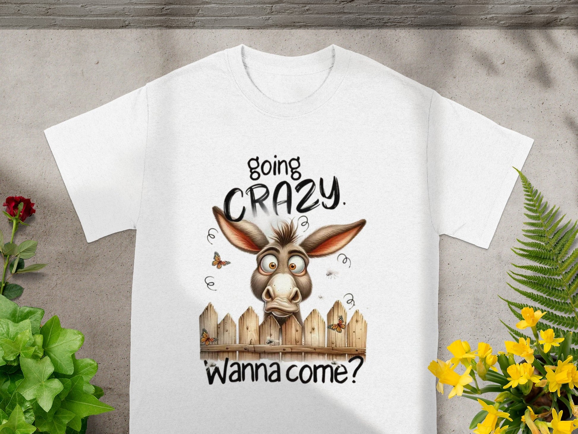 Going Crazy Wanna Come Funny Donkey T-Shirt