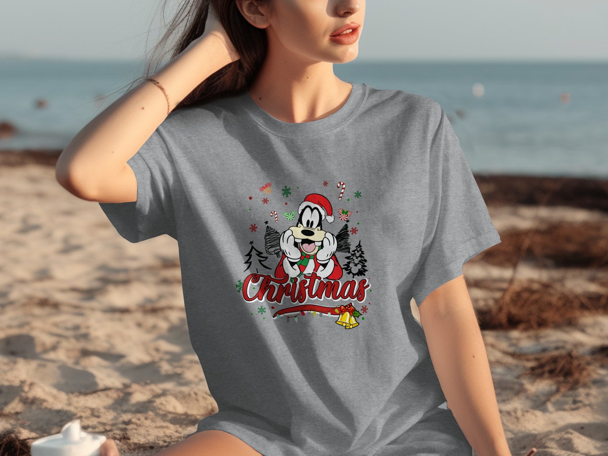 Christmas Graphic T-Shirt with Festive Design for Holidays