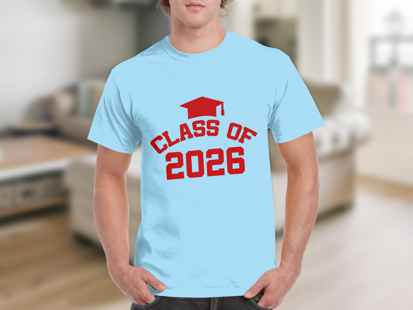 Class of 2026 Red Graduation Cap T-Shirt