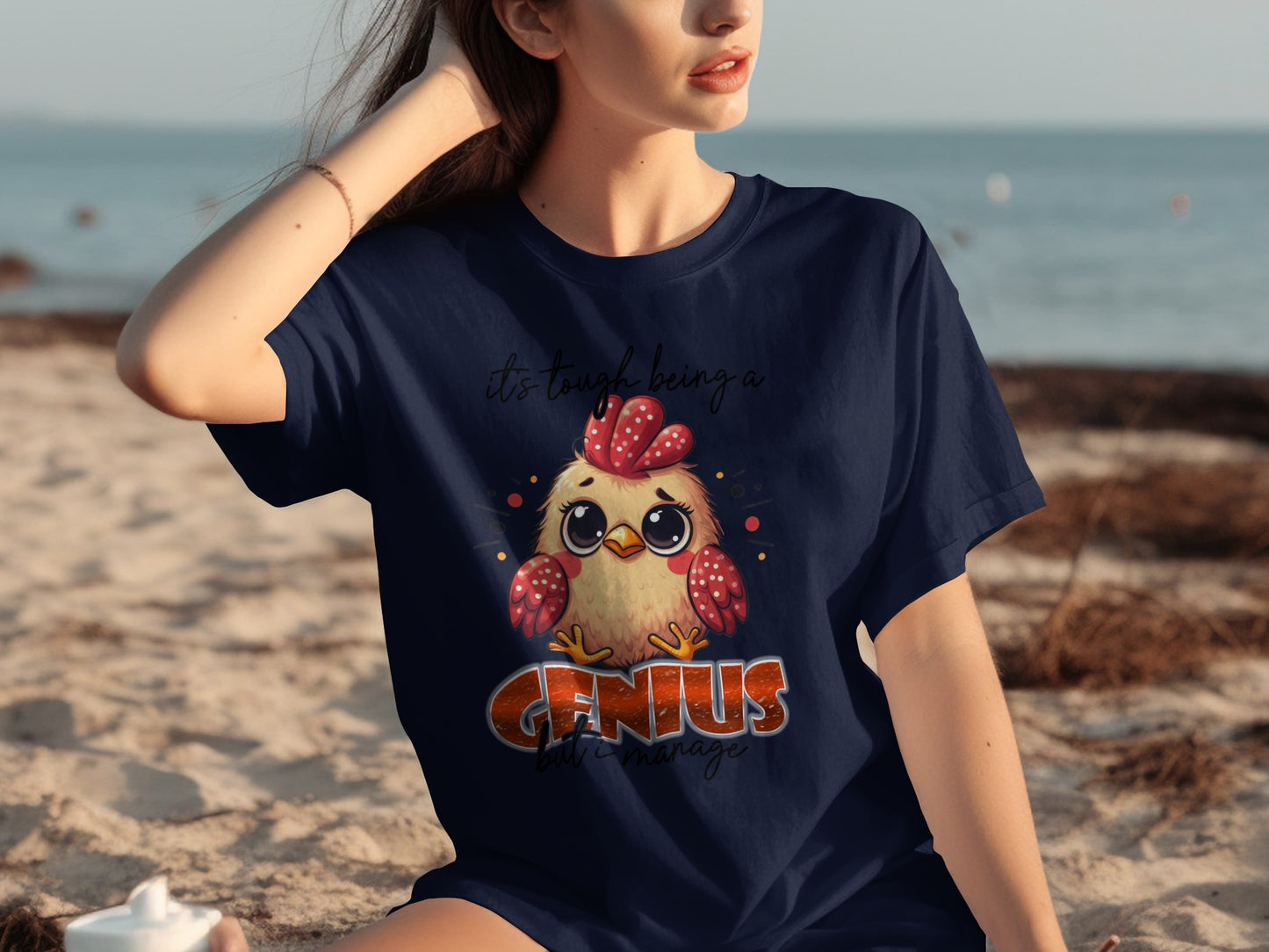 It's Tough Being a Genius Chicken T-Shirt