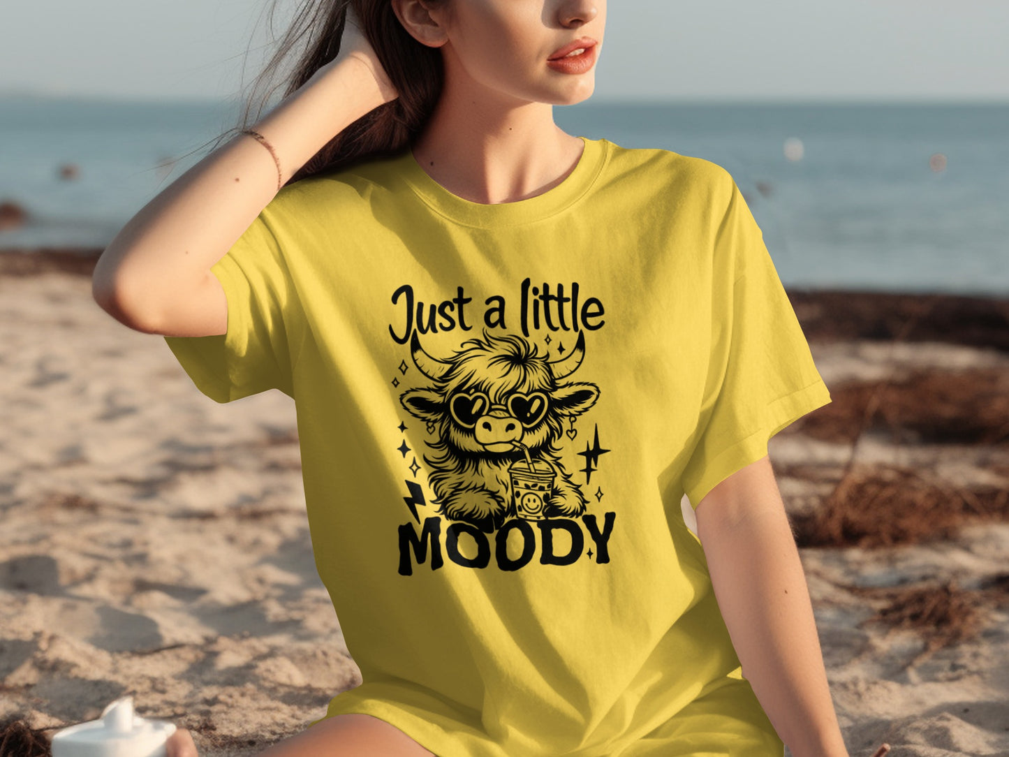 Just a Little Moody Cow T-Shirt with Fun Design