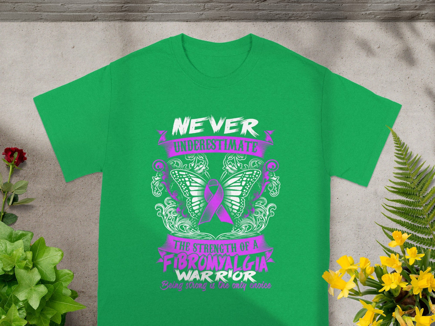 Never Underestimate Strength Fibromyalgia Warrior Shirt