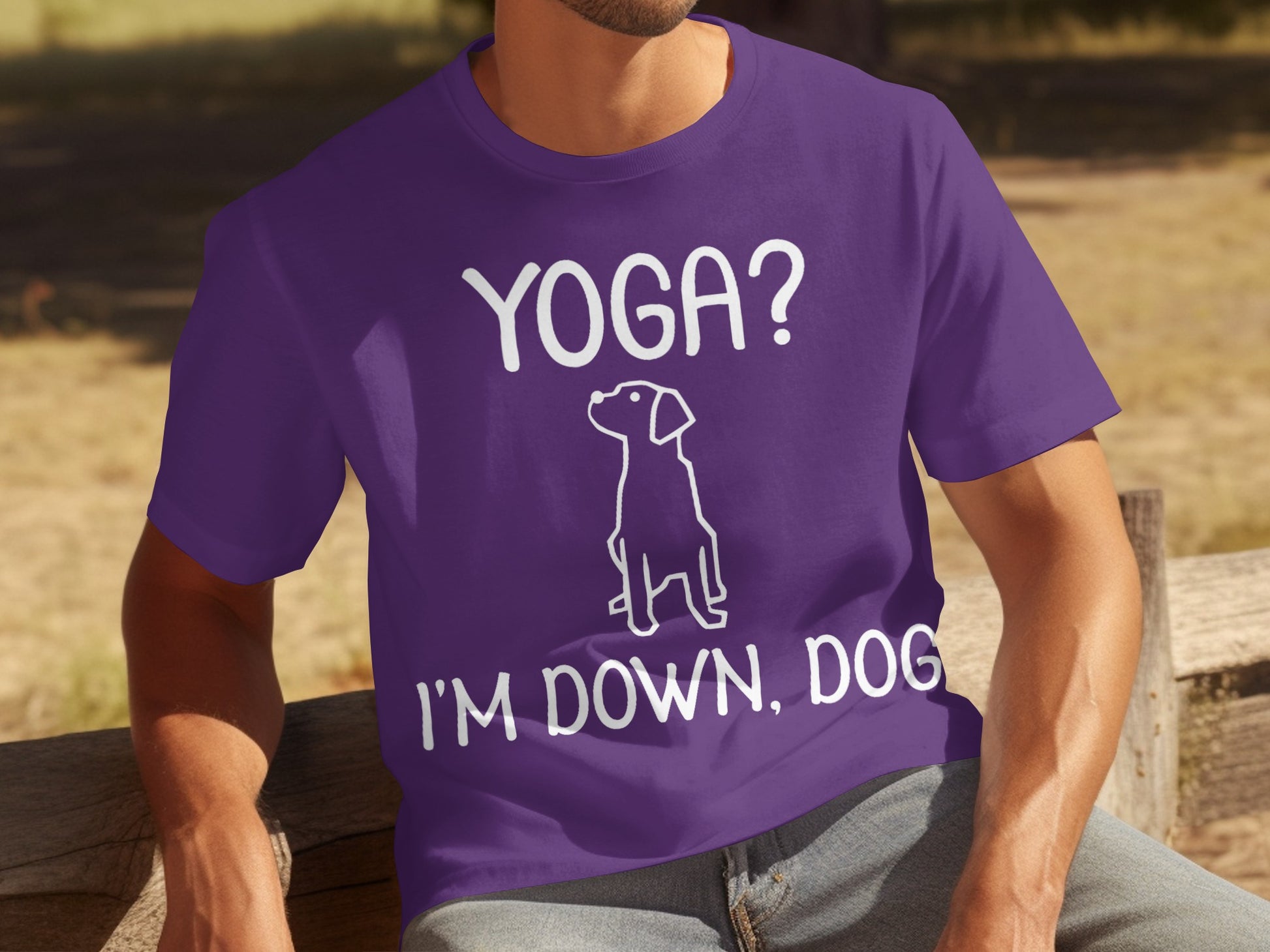 Yoga I'm Down Dog Funny T-Shirt for Yoga Enthusiasts