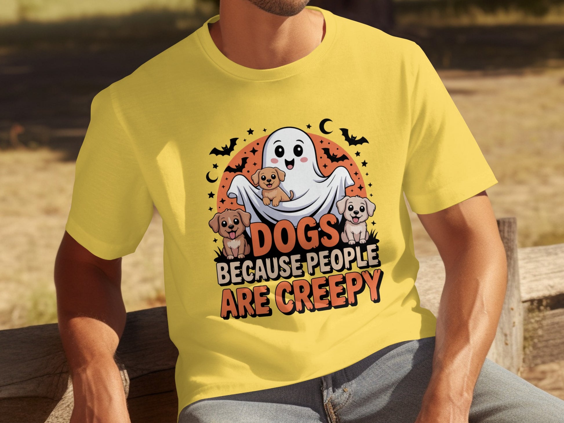 Dogs Because People Are Creepy Graphic T-Shirt