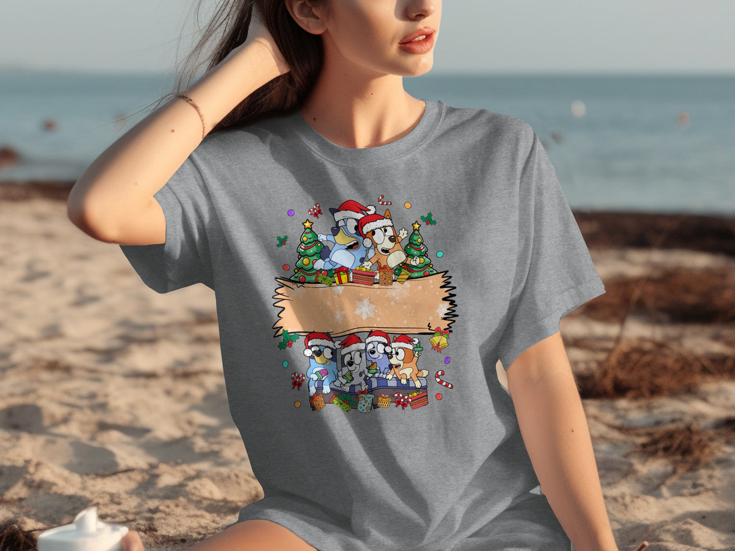 Festive Holiday Cartoon Characters Christmas Tee