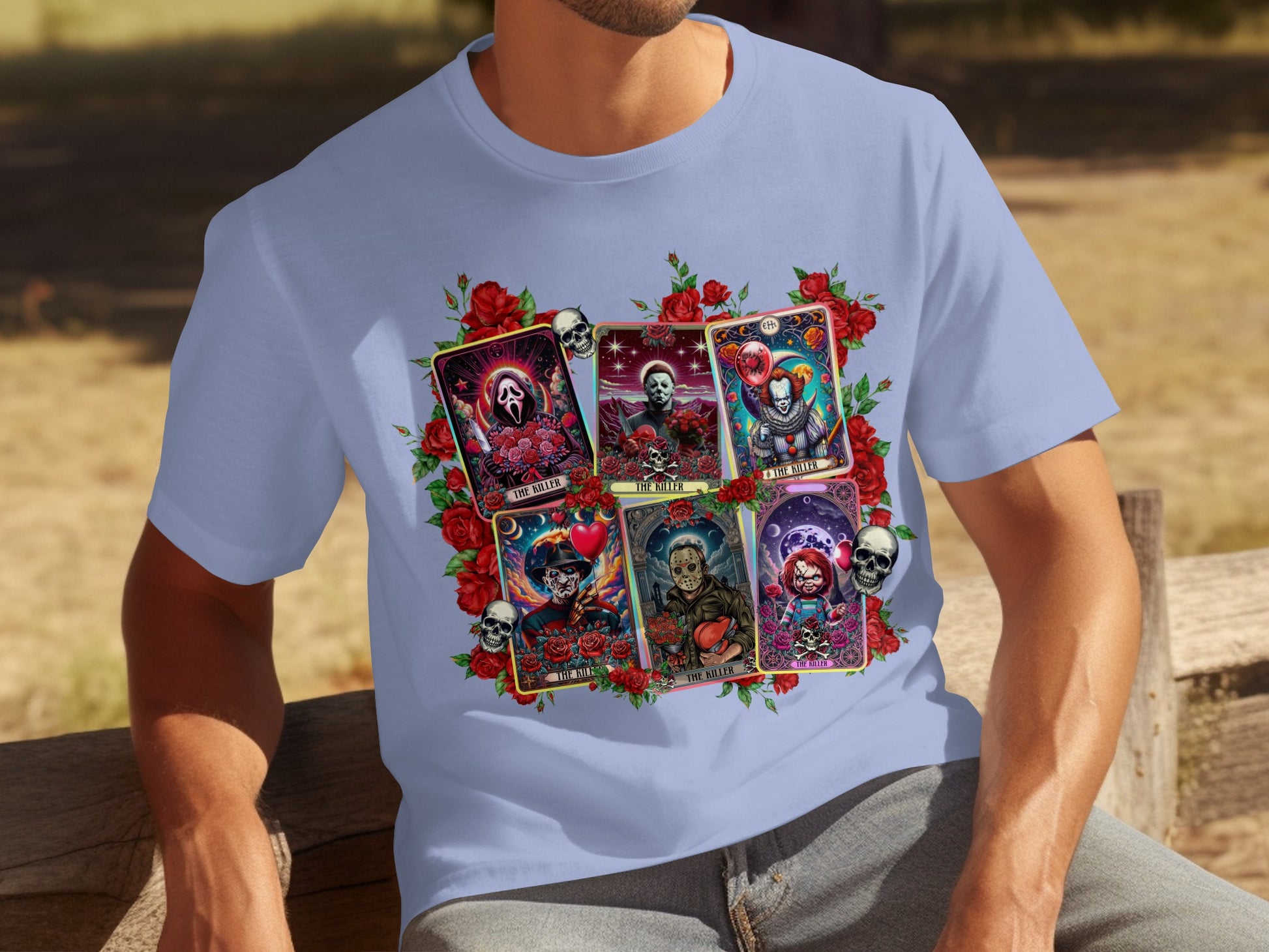 Killer Tarot Card Design Horror Graphic T-Shirt