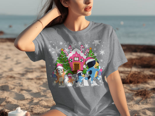 Festive Holiday Cartoon Characters Christmas T-Shirt