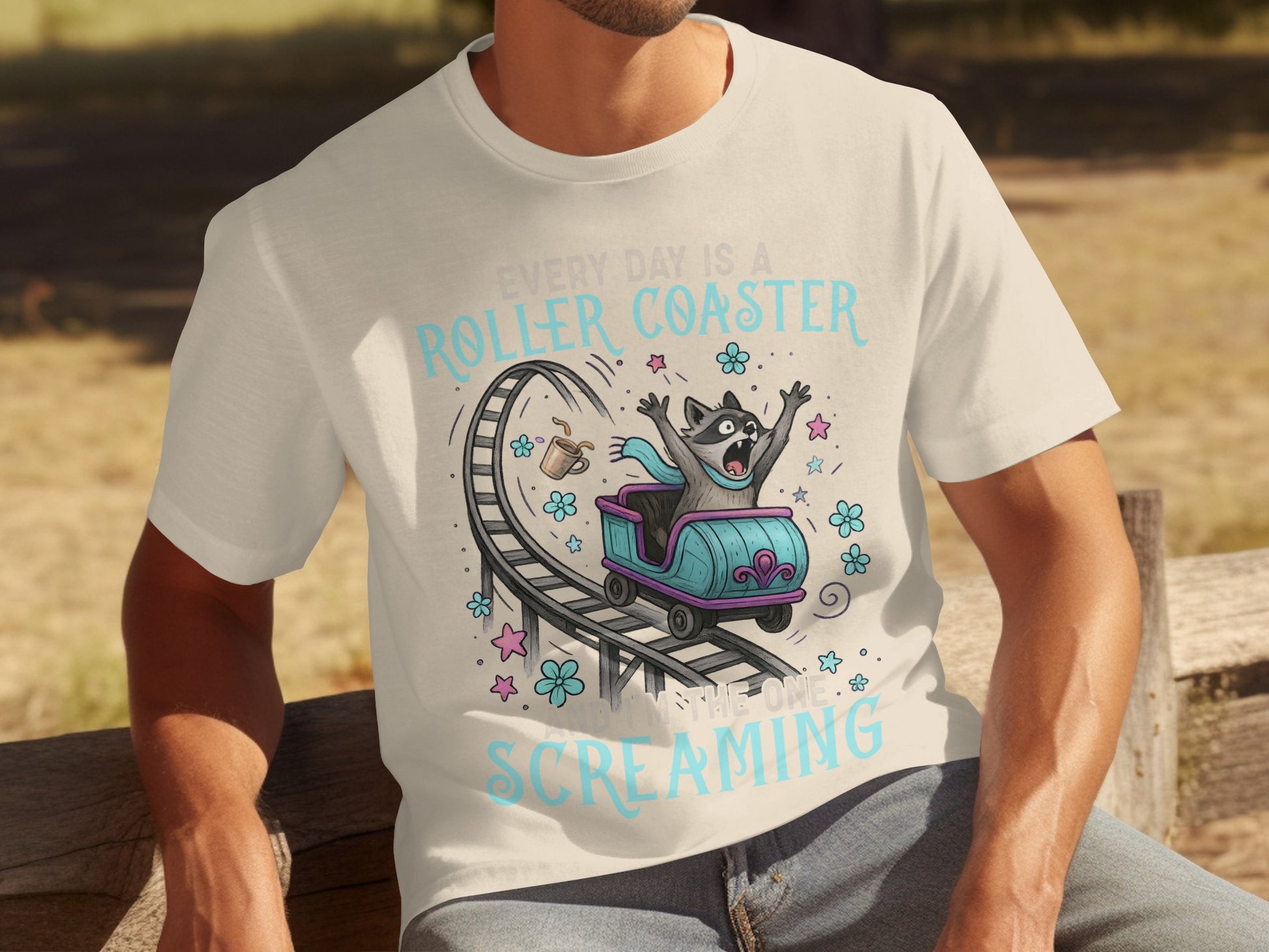 Every Day Is A Roller Coaster Screaming T-Shirt