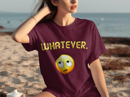 Whatever Emoji Graphic T-Shirt Casual Apparel