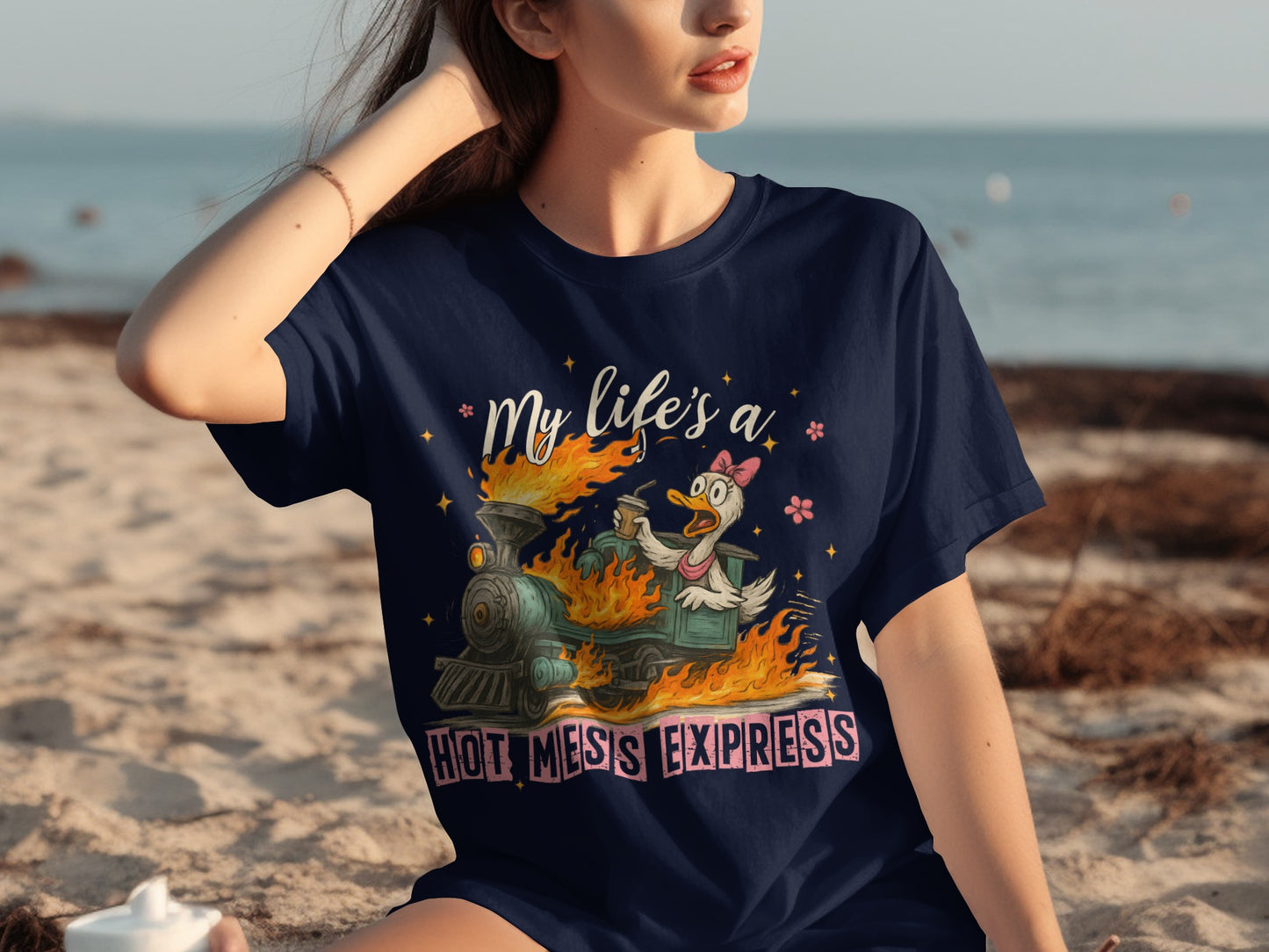 My Life's a Hot Mess Express Funny Graphic T-Shirt