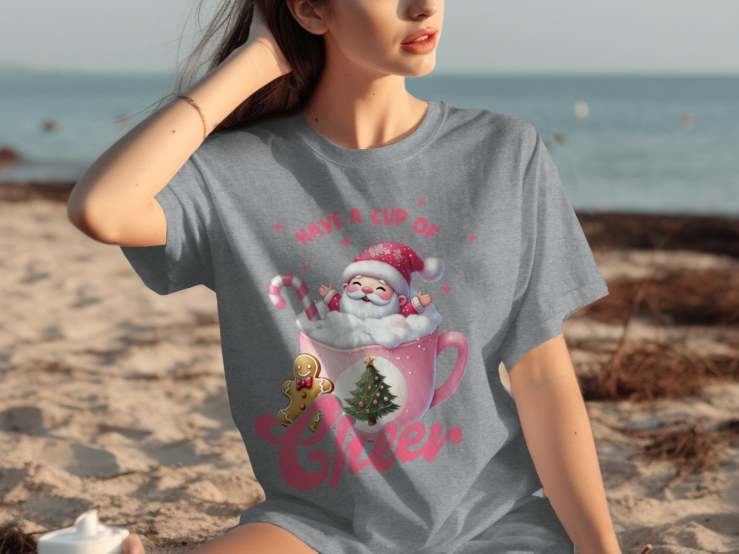 Have a Cup of Cheer Santa and Gingerbread Tee