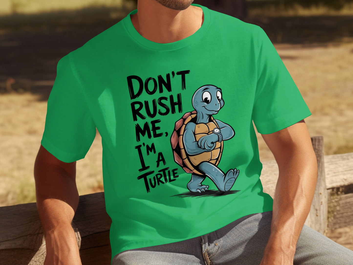 Don't Rush Me I'm A Turtle Funny Graphic T-Shirt