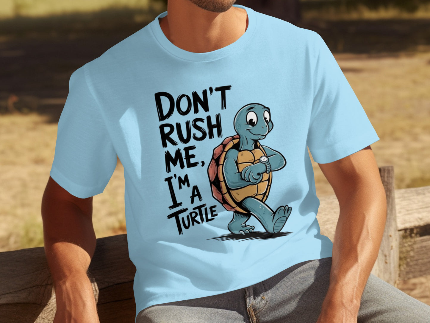 Don't Rush Me I'm a Turtle Graphic T-Shirt