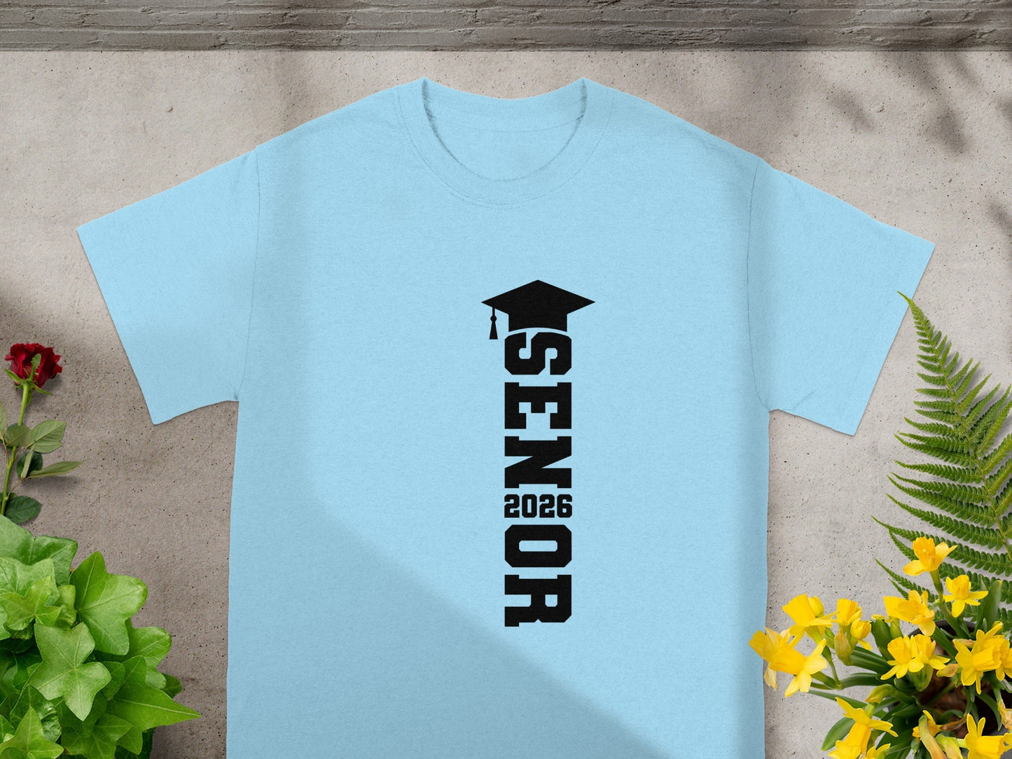 Senior 2026 Graduation Shirt Vertical Design Tee