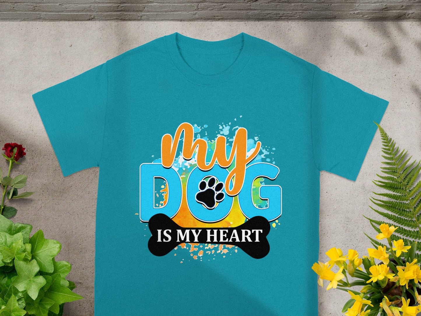 My Dog Is My Heart Graphic T-Shirt Fashion Wear