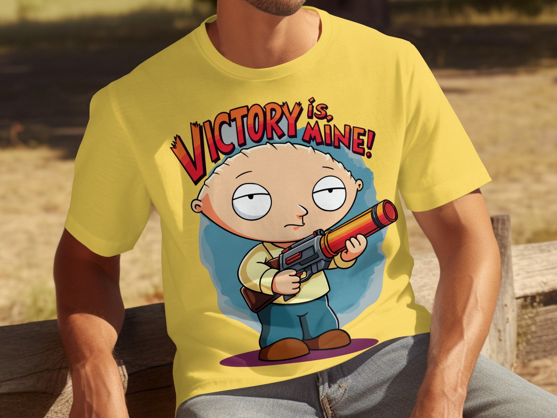 Victory is Mine Cartoon Character T-Shirt