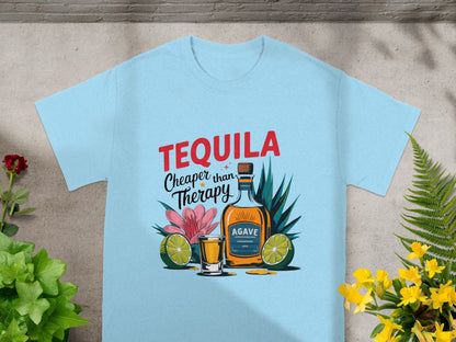 Tequila Cheaper Than Therapy Agave Bottle T-Shirt