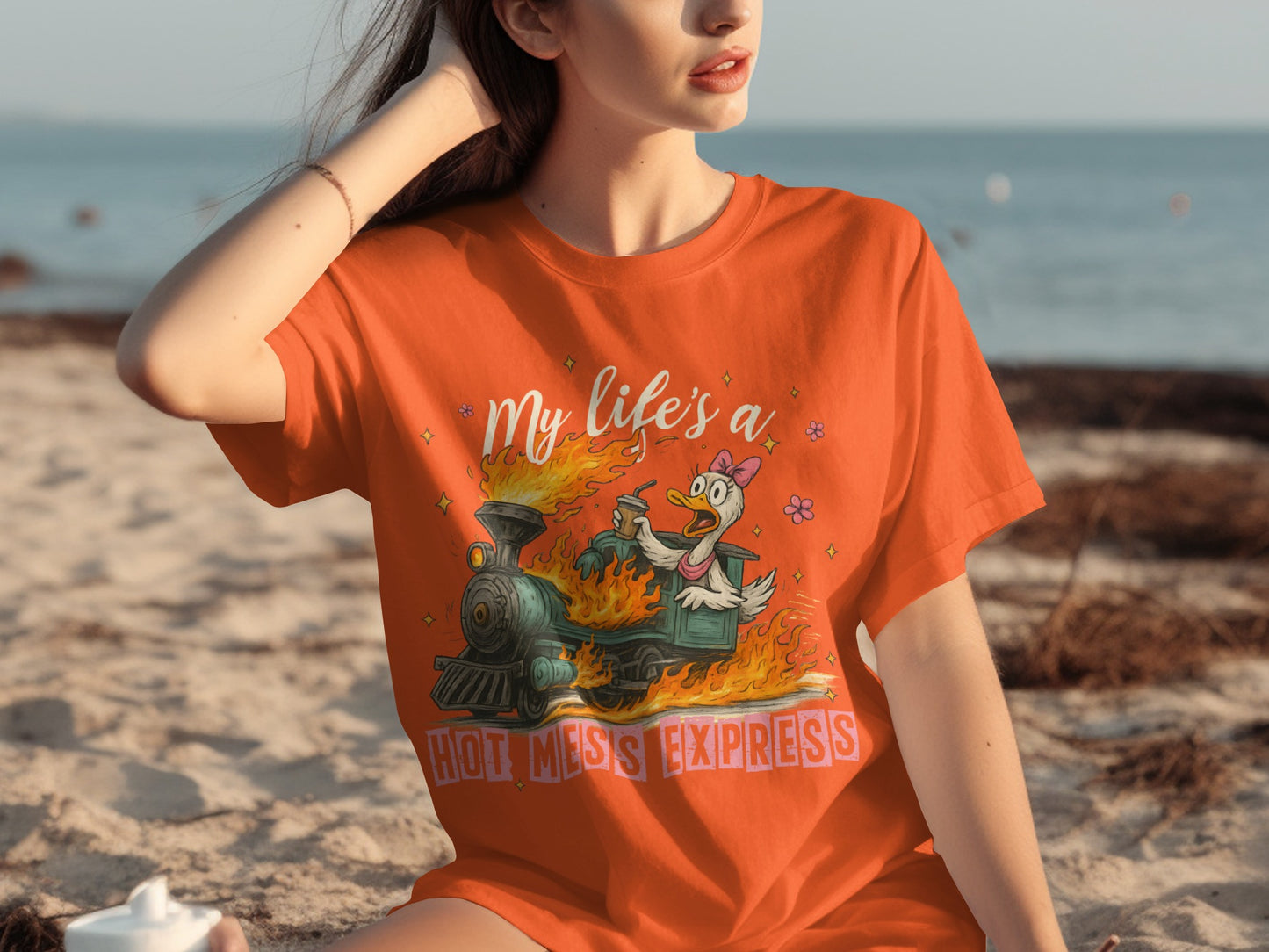 My life's a hot mess express fun graphic tee