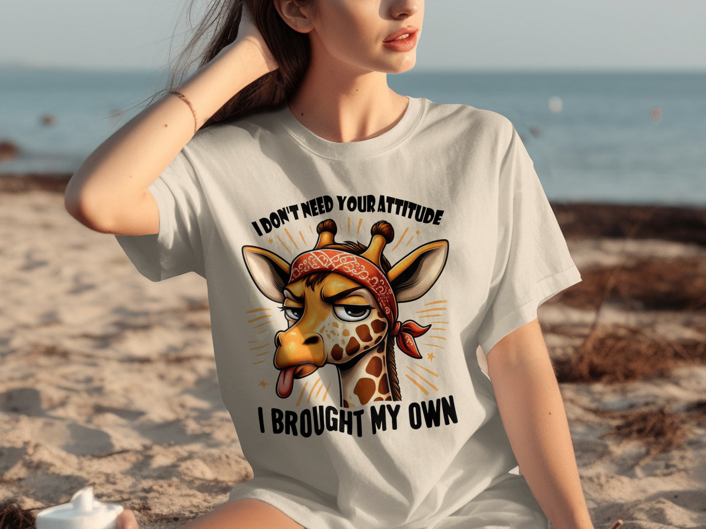 I Don't Need Your Attitude Funny Giraffe T-Shirt