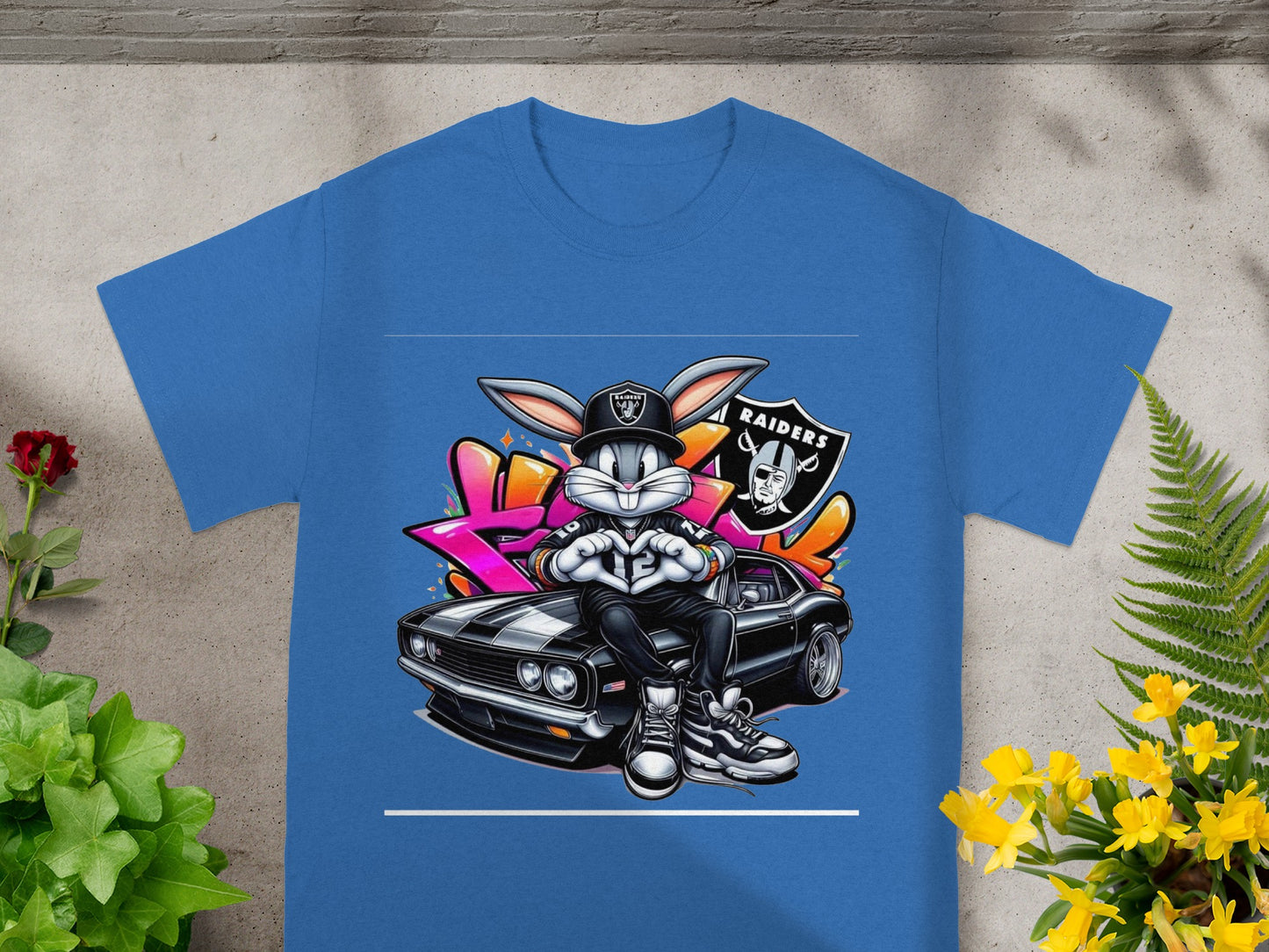 Cool Bugs Bunny Raiders Graffiti Car Background Shirt