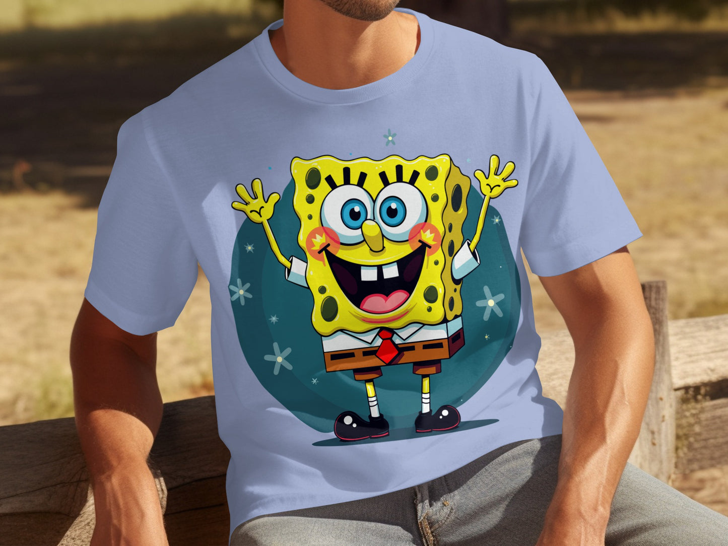 Cheerful SpongeBob SquarePants Graphic T-shirt Product