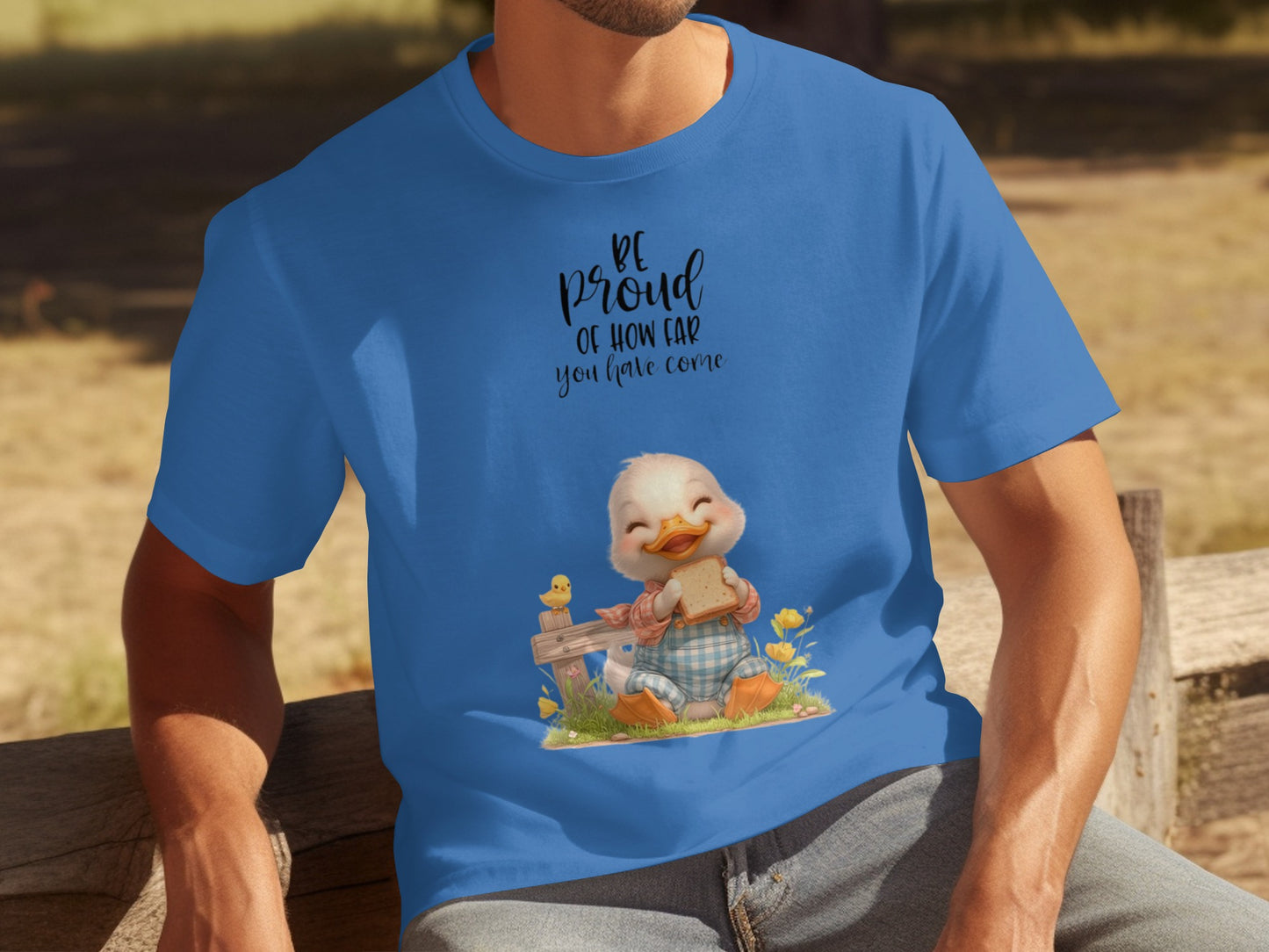 Inspirational Duck Graphic Tee with Uplifting Message