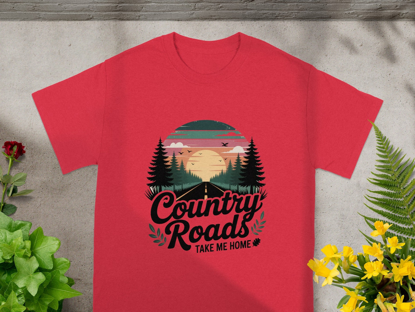Country Roads Take Me Home Scenic Graphic T-shirt