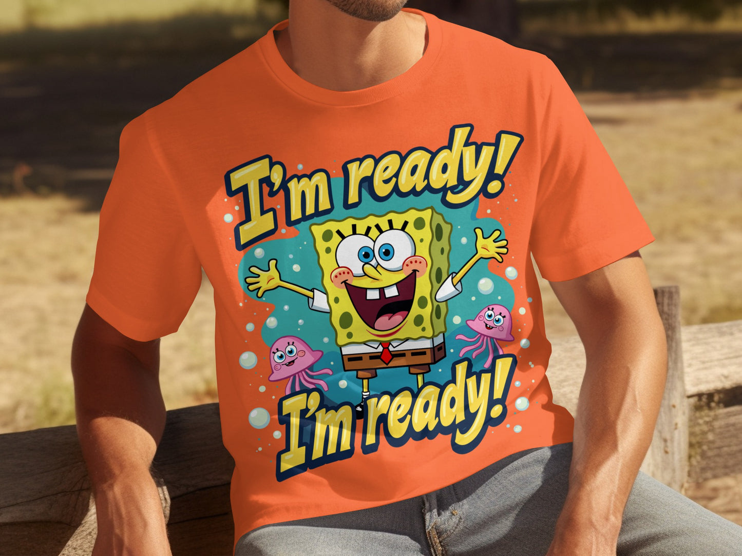 I'm Ready SpongeBob SquarePants Graphic Tee Shirt