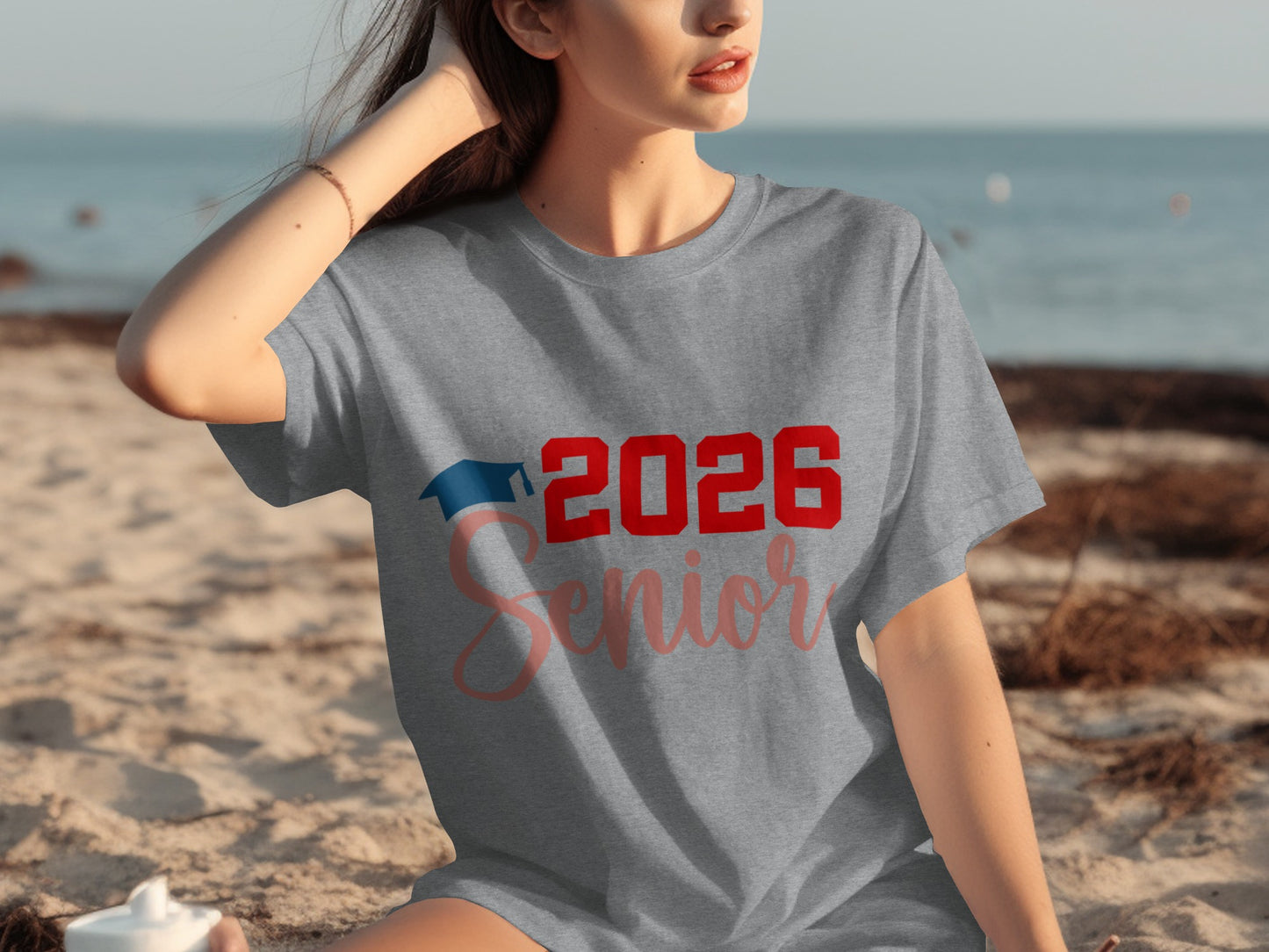 2026 Senior Grey Graphic T-Shirt for Graduating Students