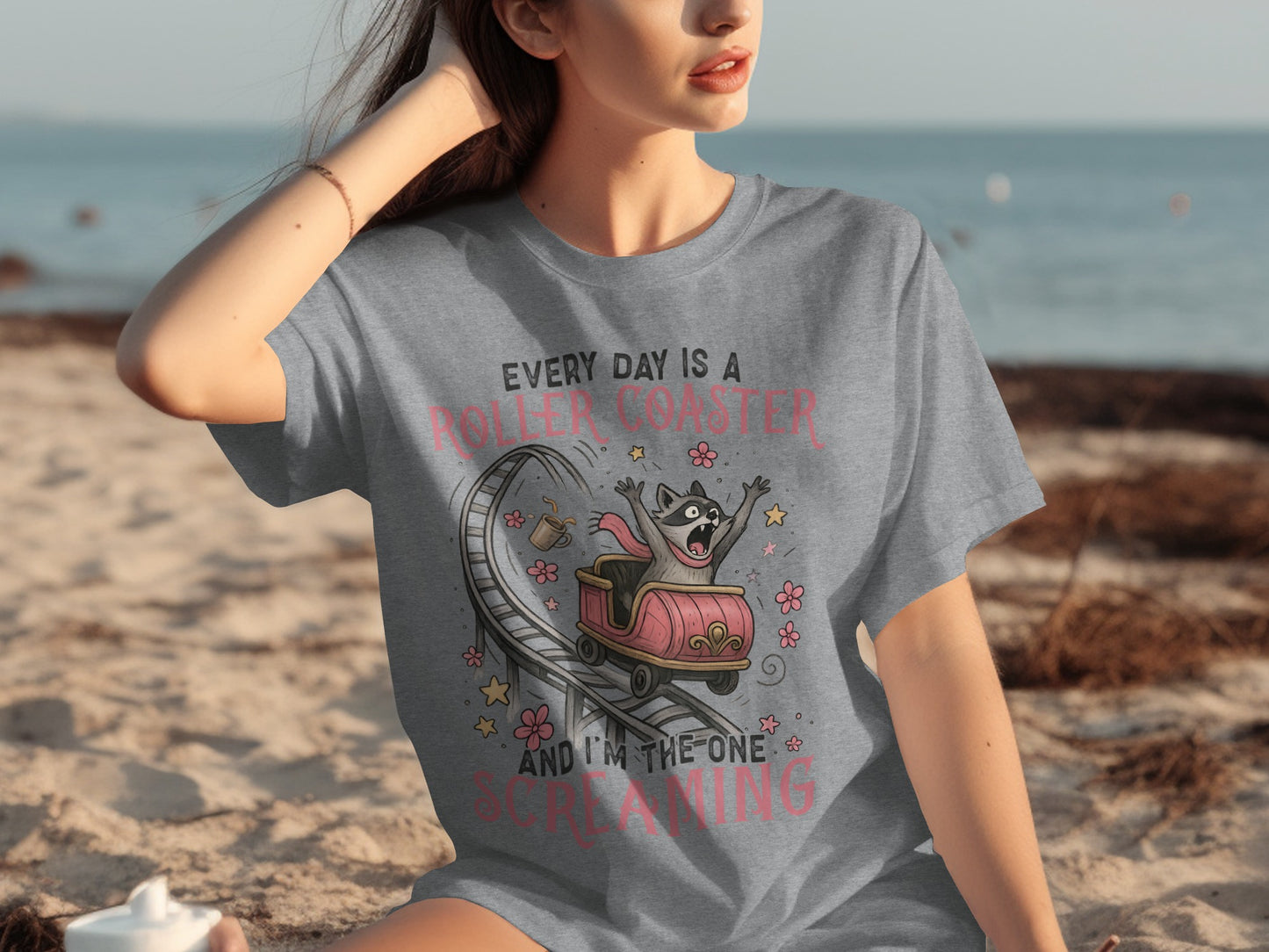 Every Day Is A Roller Coaster Funny Slogan T-Shirt